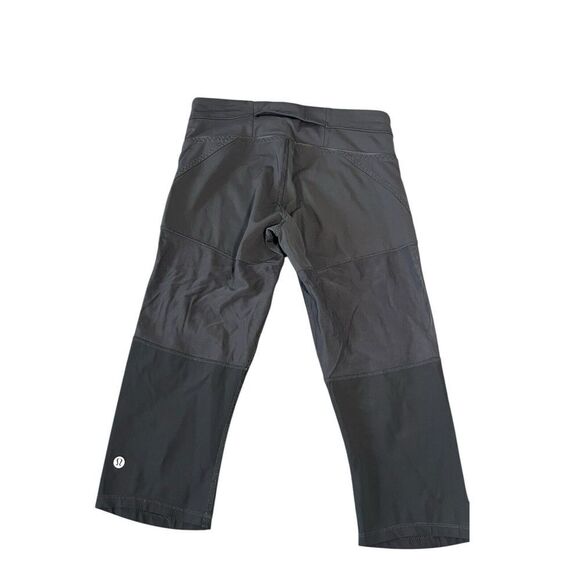 Lululemon Athletica Training Tough Mesh Cropped Leggings Sz 6 Athleisure Workout - Picture 2 of 8